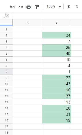 Highlight Top 10 Ranks - Single Column