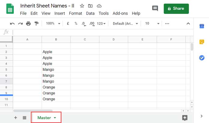 Sample data 1