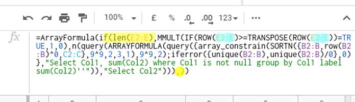 Formula for Cumulative Count of Distinct Values in Google Sheets