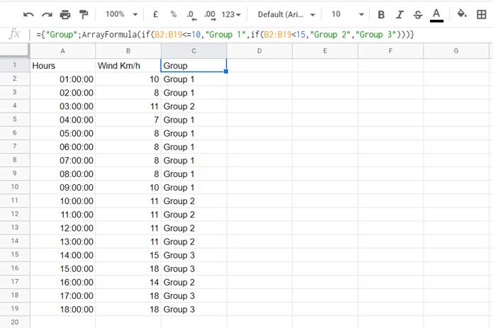 Grouping Data Points in Scatter Chart