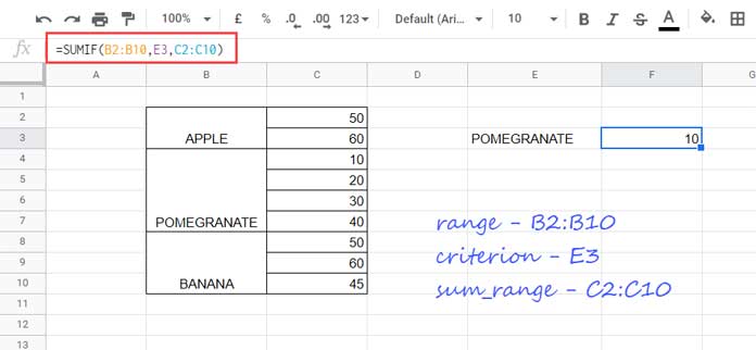 Sumif - Wrong Result in Merged Range