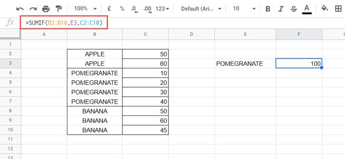 google doc merge cell commande