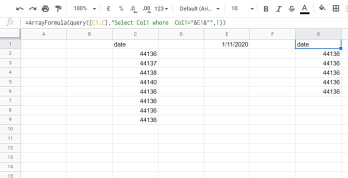 Example to Date Values in Query Using Number Literal