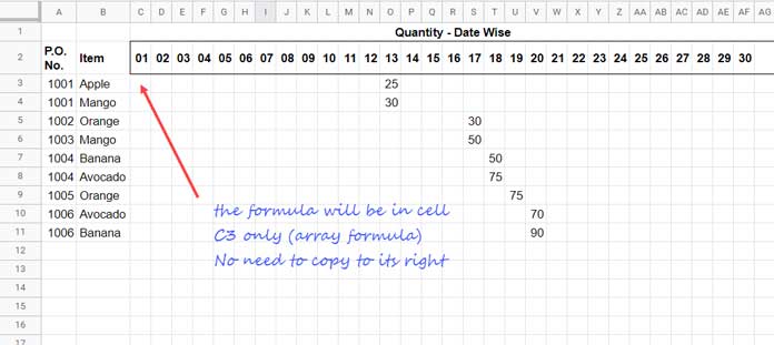 Vlookup and Offset Multiple Criteria in Google Sheets - Example