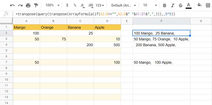 Query and If to Join Non-Blank Cells