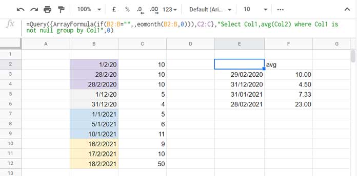 Query End of the Month - Step