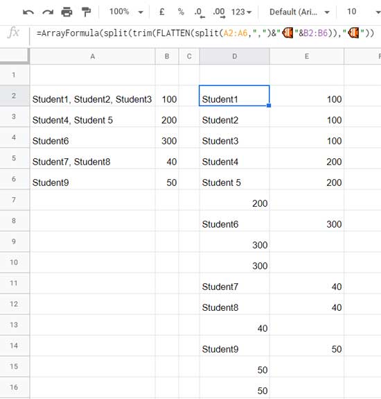 Step 4 - Split Multi-Column Table and Organize Data