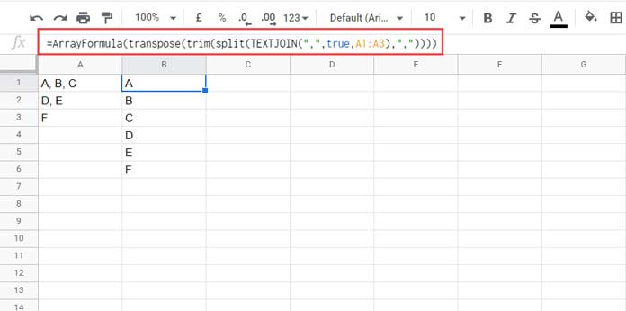 Split Multi-Row Comma Delimited Values to a Single Column - Example