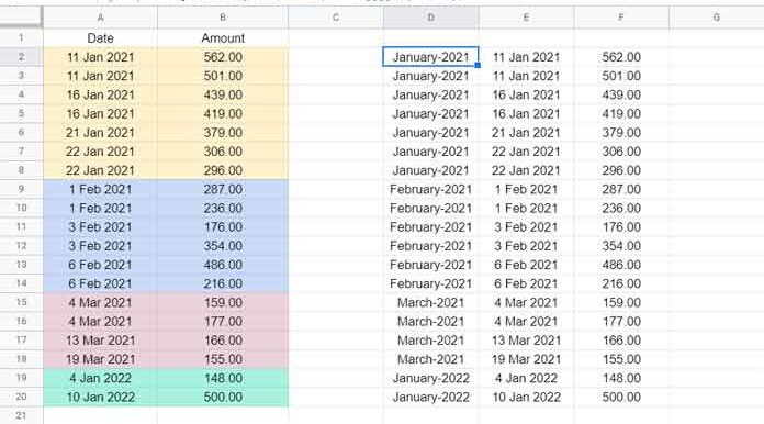 Adding End of the Month Column to a Table