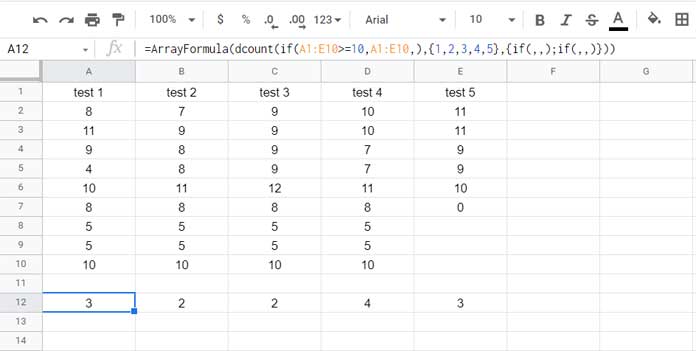 DCOUNT in Multiple Columns