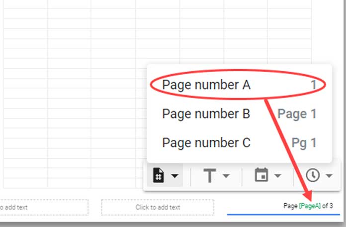 Page X of Y in Google Sheets