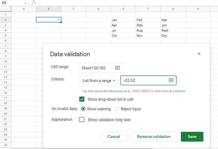 Relative Reference in Drop-Down Menu