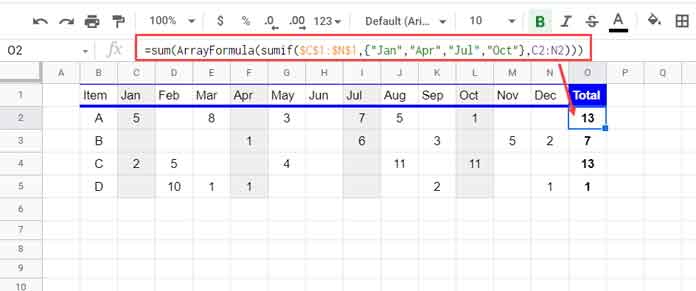 Header Row as Criterion in DSUM