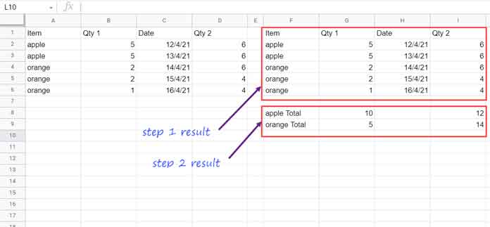 Inserting Subtotal Rows in a Query Table - The Key Step