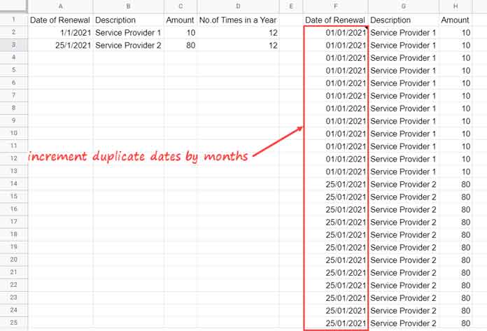 Duplicate Date Column