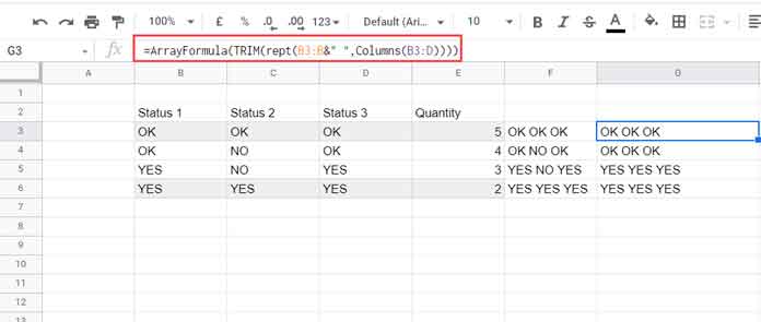 Replicate the First Column in the Range to Match