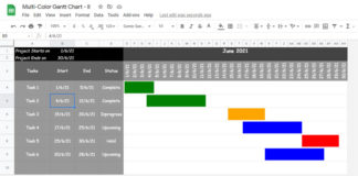 Gantt Chart with Multiple Colors