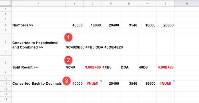 Split Problems in Google Sheets