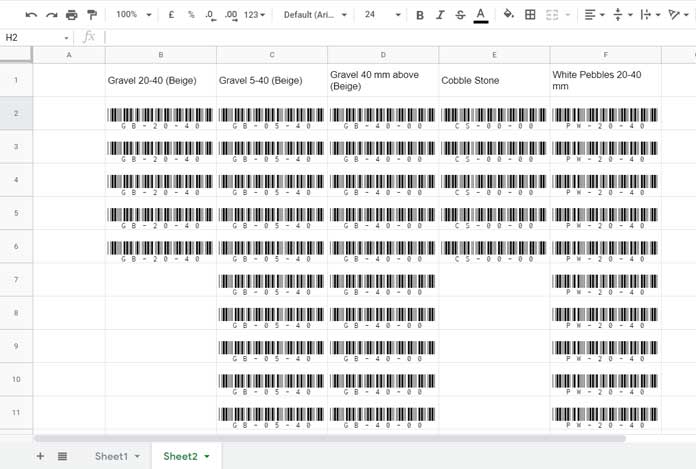 Generate Multiple Barcodes in Google Sheets
