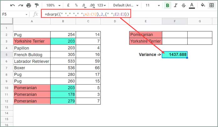 DVARP without Field Labels