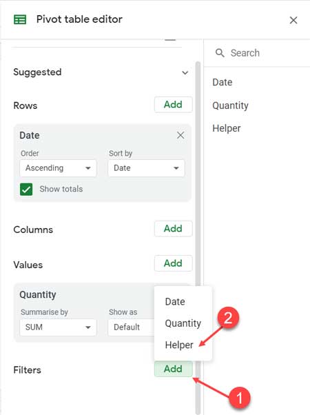 How To Add Custom Filter To Pivot Table