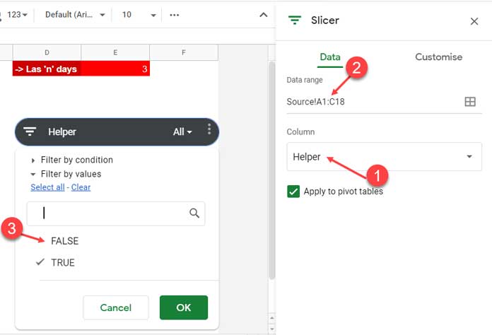 Slicer Filter Field