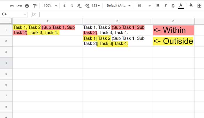 How To Add Brackets In Google Sheets