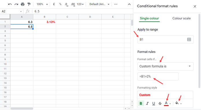 Percentage Difference In Google Sheets