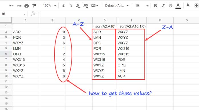 Formula to Find Max and Min Strings in Google Sheets