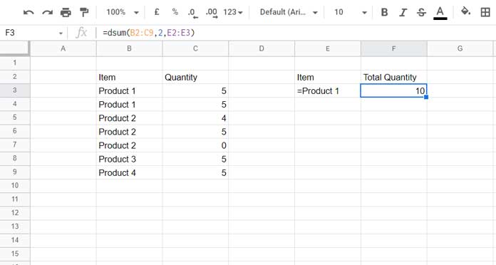 How to Specify Empty Cells in Criteria in Database Functions