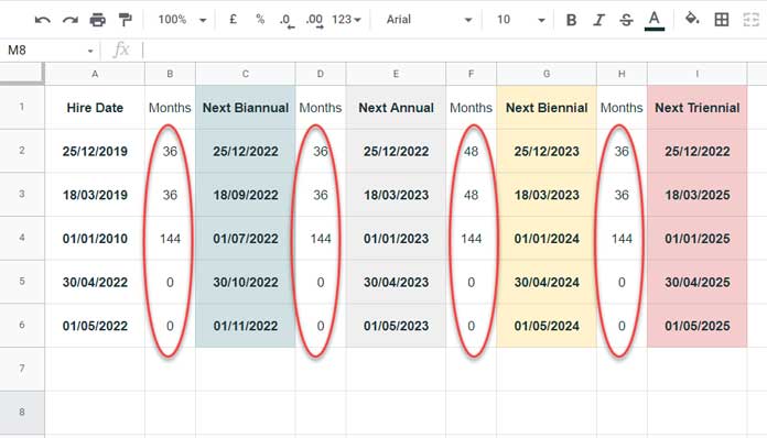 Number of Months for EDATE function - Helper Formulas