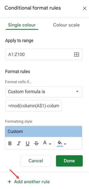 Steps to Apply the Rules to Highlight Alternate Set of N Columns