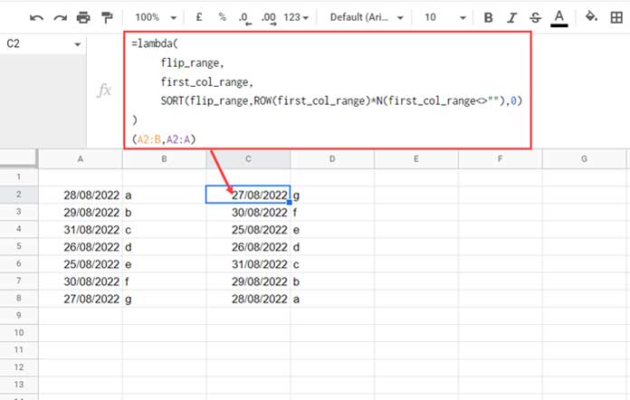 Lambda Example 1 Sheets 