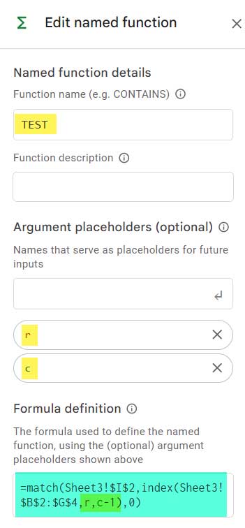 Named Function - TEST