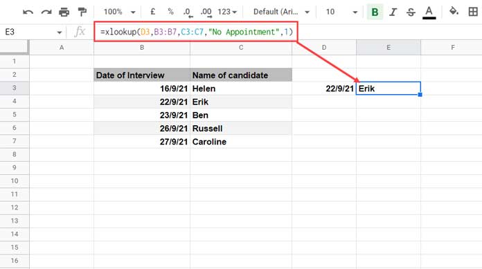 XLOOKUP Function Multiple Columns in Result Range