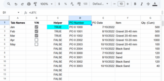 Query multiple Google Sheets using a list of sheet names with checkboxes and helper formula