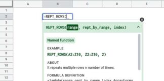 REPT_ROWS Named Function - Google Sheets