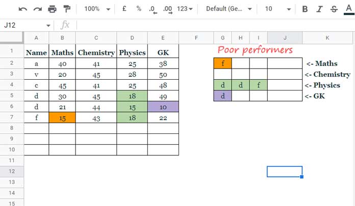 Shift Column in a Filter Formula When Dragging Down - Example