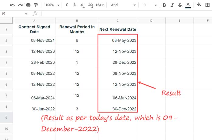 Date and subscription model - Example