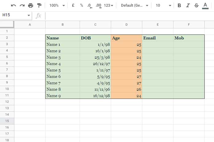 Highlighting Named Ranges - Conditional Formatting