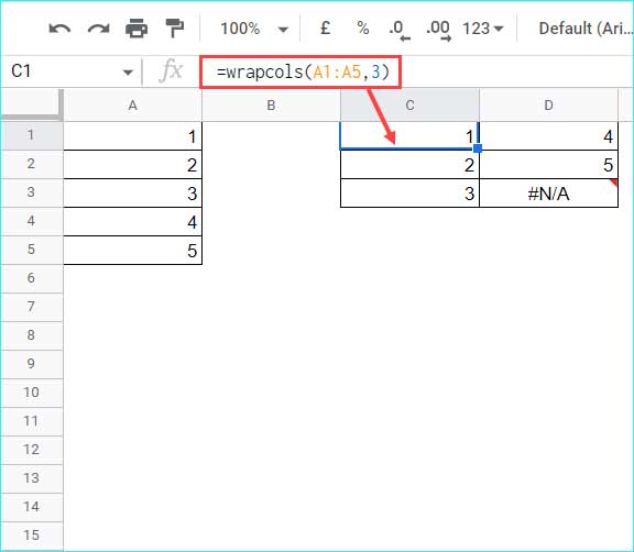 Purpose of the pad_with Argument in the WRAPCOLS Function