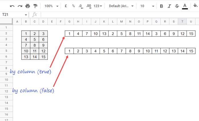 TOROW Function - Examples