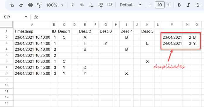 Timestamp, ID, and Multiple Value Columns