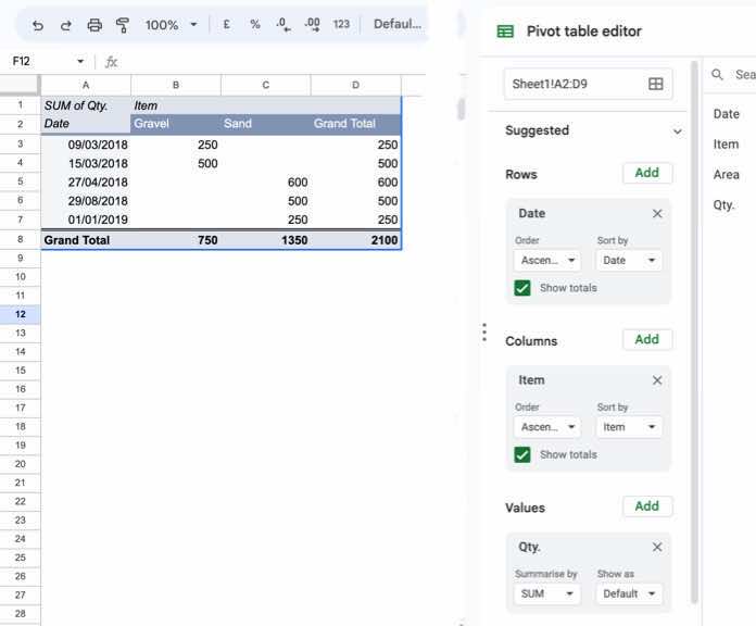 Pivot Table Editor 2023 Settings