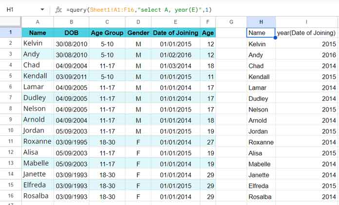 Scalar Function in SELECT clause