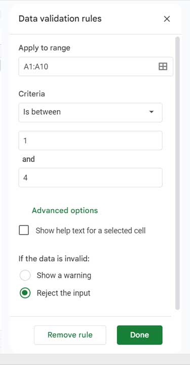 Restring Numbers Using Data Validation