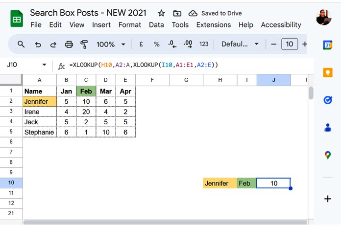 Nested XLOOKUP In Google Sheets