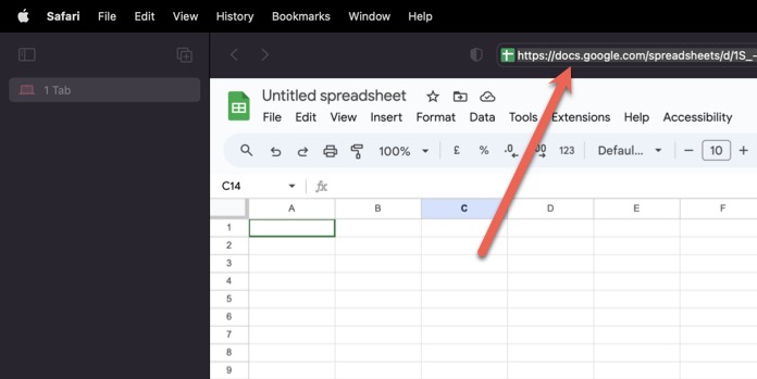 Copying Sheet URL - Safari