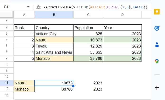 2D Array Result