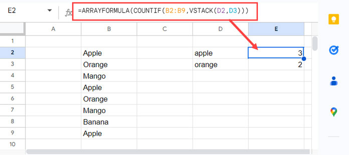 Count based on multiple conditions and VSTACK